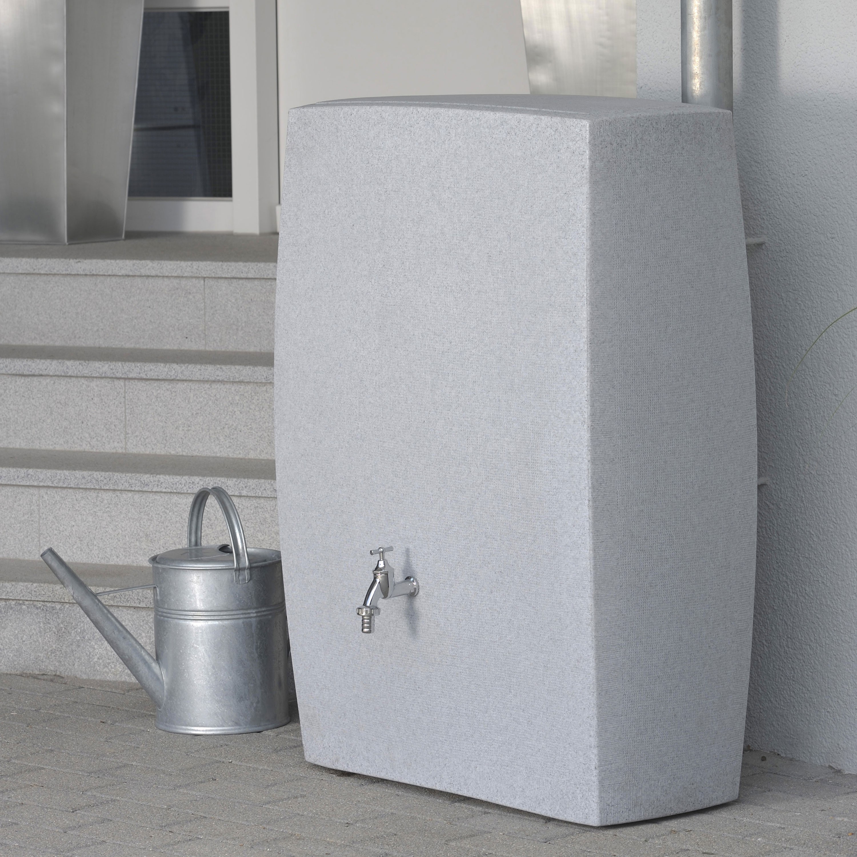 Regentonne grau eckig Wandtank Noblesse 275L granit