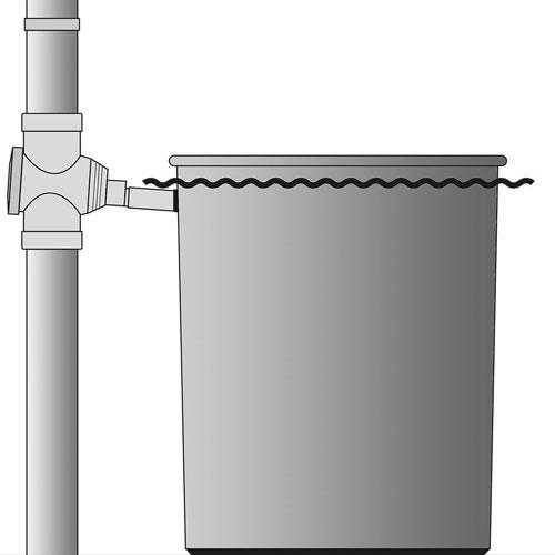 Regentonne - Überlaufschutz