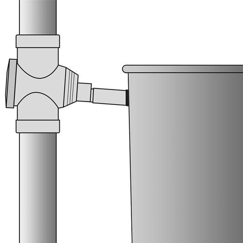 PVC Fallrohr Anschluss-Set für Regentonne